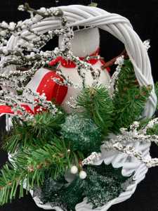 Arreglo Navideño de Muñeco de Nieve Hecho a Mano en Vietnam, Centro de Mesa Festivo, Decoración de Mesa de Invierno, Fabricante - Product Image 3