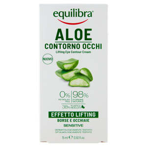 Equilibra Face, Aloe Eye Contour Lifting Effect, ลดถุงและรอยคล้ำ, ด้วยกรดไฮยาลูโรนิกที่มีน้ำหนักโมเลกุล3ระดับ - Product Image 1