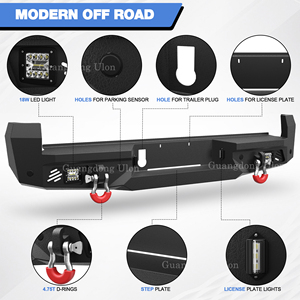 Parachoques Tacoma de 3. ª generación, parachoques de <span class=keywords><strong>cabrestante</strong></span> delantero para camioneta <span class=keywords><strong>4x4</strong></span> y parachoques de paso trasero con <span class=keywords><strong>LED</strong></span> para Toyota Tacoma 2016-2023 de acero al carbono - Product Image 3