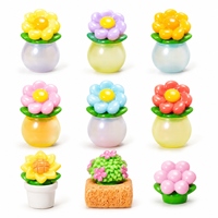 Figurines en résine miniatures en gros, pots de fleurs translucides qui brillent dans le noir, ornements marguerites pour jardin féerique, micro-paysage DIY