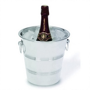 Elegant Stainless Steel Wine & Beer Cooler Bucket with Durable Metal Handles & Ring Knob for Party for Champagne Chiller Bucket - Product Image 1