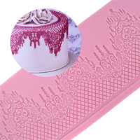 Neuankömmling Crown Castle Fondant Silikon Abdruck matte Form Fondant Spitzen matte Kuchen Dekoration Back zubehör