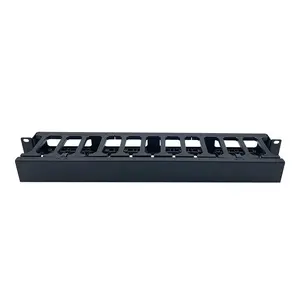 KEXINT 1U 19 Inch Network Telephone Line Manager 12 Gear 24 Port Cable Management Rack