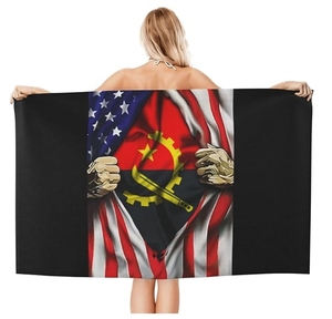 Personnalisé Amérique Drapeau Albanais Serviette De <span class=keywords><strong>Plage</strong></span> Bain À La Mode Drapeau National Style Couverture Léger <span class=keywords><strong>Plage</strong></span> Vintage Mince Serviettes - Product Image 3