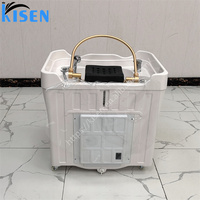 Kisen cheveux noirs tête de lavage thérapie vapeur SPA pas de plomberie Portable shampooing bassin évier pour beauté lit salon meubles utilisation
