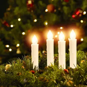 Remote Control Dimmable Wireless Christmas LED Candles Free Sample Christmas Candle