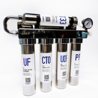 Filtre à eau UF pour toute la maison en acier inoxydable, système de purification d'eau manuel à ultrafiltration à 5 étages pour les ménages