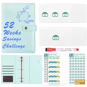 Wholesale Direct Sales Unique Design Durable 52 Weeks Cost saving Challenge Budget Binder with Cash Envelope