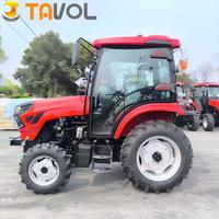 Tracteur agricole à cabine fermée de 50 CV, pneus larges, 4 roues motrices