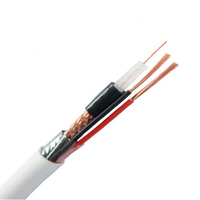 Cable de cámara cctv siamese coaxial rg58/rg59/rg6 con cable de puente coaxial dc para sistema de cámara HIKVISION