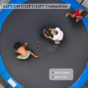 Trampolín grande de 6 pies, 8 pies, 10 pies, 12 pies, 14 pies, 16 pies, para exteriores, con recintos de red de seguridad - Product Image 6