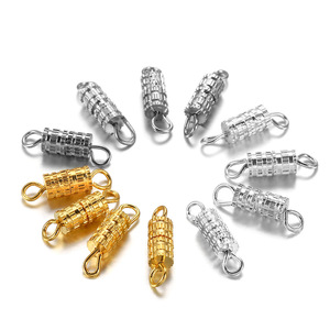 Connecteur de bracelet en spirale, boucle en métal plaqué argent et or, rectangle pour la fabrication de bracelets, accessoires de bijouterie AC0572 - Product Image 1