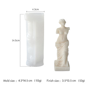Bán buôn 3D Roman cột & bức tượng của valas Shape Silicone khuôn mẫu tự làm cho nến xà phòng thủ công làm - Product Image 5