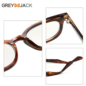 Monture de lunettes Greyjack ovale en TR90, anti-lumière bleue, monture complète, unisexe, verres en acétate pour hommes et femmes - Product Image 3