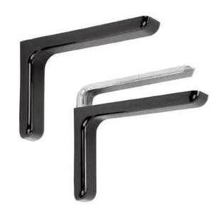 Conectores negros. 180 y soportes de estante con tornillos y pestañas - Product Image 1