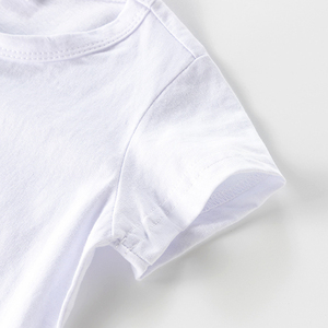 T-shirts pour enfants multicolores, t-shirts unis à col rond, t-shirts unisexes pour filles et garçons - Product Image 5