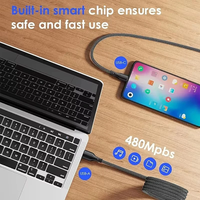 Logo personnalisé Charge rapide Type-C vers USB C Chargeur Câble magnétique