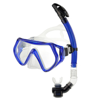 Masque de plongée semi-facial professionnel en silicone personnalisé pour la plongée libre et la pêche sous-marine, avec tuba intégré