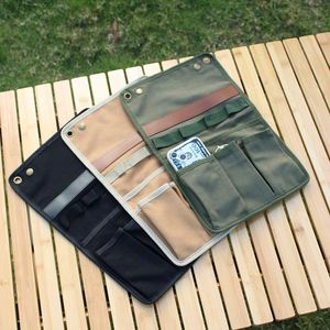 Canvas Chair Armrest Organizer Chair <b>Seat</b> <b>Hanging</b> Bag Side <b>Hanging</b> Pouch for Outdoor - Product Image 1