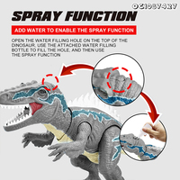 Spray Mist Rc Robot Dinosaurio Nuevo Control remoto Simulación Dinosaurio Modelo de juguete Moverse y caminar con luz y sonido para la venta al por mayor