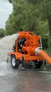 Pompes centrifuges auto-amorçantes de 6 à 8 pouces, alimentées par moteur diesel, pour eaux usées, lavage de voitures, agriculture, mines, <span class=keywords><strong>pompe</strong></span> à incendie à grand débit - Product Image 6