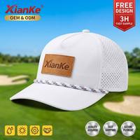 Casquette de golf X&K Premium Performance avec protection UV, respirante, en maille découpée au laser, personnalisable, pour la randonnée et la pêche
