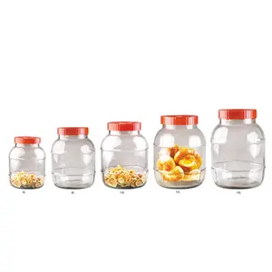 Gallone vaso di vetro con coperchio bocca larga beccuccio di plastica chiuso ermeticamente coperchio di massa di conservazione degli alimenti vaso di fermentazione