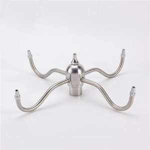 Buse de fontaine colonne d'eau aérée multi-branche réglable en acier inoxydable, design moderne, effet arbre, glace, géysère, fleur, hémisphère - Product Image 2