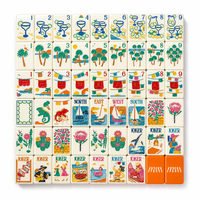 Ensemble de Mahjong Mexicain en Acrylique en Gros, 160 Tuiles, Motif Margarita avec Étui, Idéal pour Cadeau de Fête