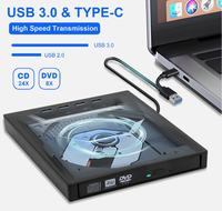Harga Pabrik USB 3.0 External CD DVD Drive Writer Burner Reader Player untuk Laptop Desktop Windows 7 8 10 11