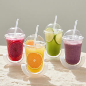 डिस्पोजेबल 14 औंस 16 औंस 24 औंस पी कप कस्टम लोगो डिआ. 90 मिमी रस मिल्कशेक बोबा दूध चाय का आकार प्लास्टिक कप - Product Image 3