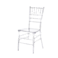 Chaises Chiavari en résine transparente pour mariage, chaises Chiavari modernes en plastique empilables pour événements et banquets