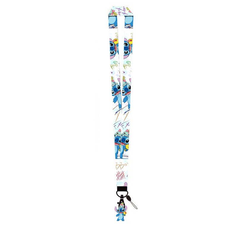 Newest Lovely Creative Cartoon Stitch Lanyards Anti-Lost Neck Strap ID Card Holder Lanyards Satin for Student Promotional Gifts Image 5