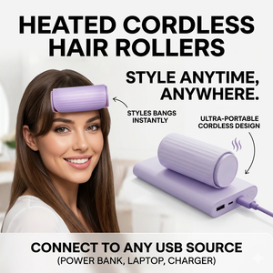 Bigoudi Électrique Portable USB Sans Chaleur Anti-Frisottis pour Cheveux Soyeux, Chauffage Rapide Sans Fil, Coffret Cadeau, Idéal pour l'Extérieur - Product Image 1