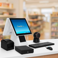 Terminal Punto de Venta Todo en Uno Liverdol de 15.6 Pulgadas con Pantalla Táctil, Sistema Windows, Caja Registradora, Impresora Térmica Integrada de 80 mm, Automática