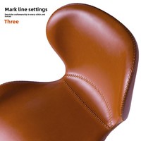 Chaise de salle à manger de luxe, mobilier de maison, design moderne et simple, revêtement en cuir haut de gamme, structure en métal, style luxe léger HD-562