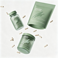 Bouteilles en verre personnalisées rechargeables de 100 ml, 150 ml, 200 ml, 250 ml pour l'emballage de vitamines, de compléments alimentaires et de capsules de bien-être avec couvercle HIS Liner
