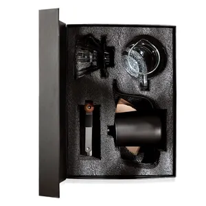 Bincoo Basic 5-teiliges Kaffee maschinen set mit Geschenk box Inklusive Wasserkocher, Kaffeemühle und Glas filter, Kaffeefilter Pa