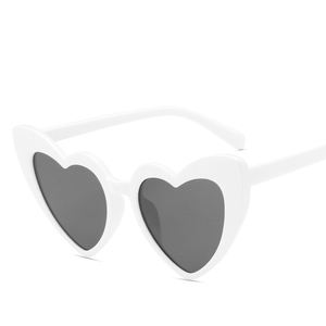 Gafas de Sol UNOC con Logotipo Personalizable, 7 Colores, Diseño de Corazón, Bisagras Metálicas, para Bodas y Fiestas, PC Blanco Rojo - Product Image 5