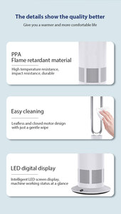 Refroidisseur électrique debout puissant portable vent fort télécommande numérique moteur <span class=keywords><strong>ventilateur</strong></span> de ventilation à <span class=keywords><strong>pied</strong></span> sans lame - Product Image 6