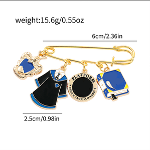 Spilla personalizzata all'ingrosso distintivi assortiti l'accademia del fumetto magico Harry spilla in smalto morbido duro - Product Image 3