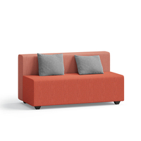 Canapé modulaire sectionnel moderne à combiner librement, revêtement en tissu PU, pour espace de réception commercial