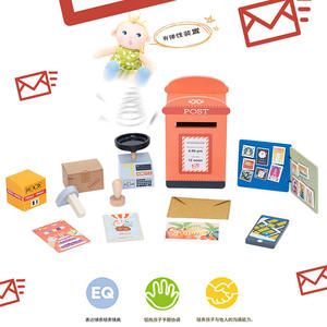 Jeu de simulation de bureau de <span class=keywords><strong>poste</strong></span> pour bébés, avec timbres et enveloppes, jeux éducatifs, jouets d'apprentissage pour garçons et filles - Product Image 2