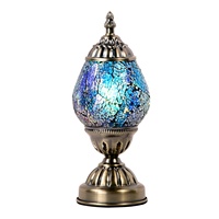Marrakesch Dekorationen Mosaik Glas Ei geformte marok kanis che Laterne Schreibtisch Nachtlicht lampen Türkische Tisch lampe Nachttisch lampe
