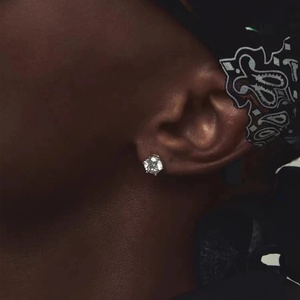 Pendientes de Plata 925 con Moissanita Clásica de 30 Minutos-2 Quilates y 6 Garras, para Hombre y Mujer, Estilo Hip Hop Rock, Regalo de Cumpleaños y Aniversario para Parejas - Product Image 5