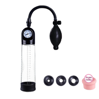 Bomba de Vacío para Agrandamiento del Pene con Control Remoto, Funcionamiento Silencioso de 40dB, Entrenamiento de Erección, Talla M, Material Recargable por USB, Resistente al Agua IPX5