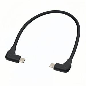 Resho Double-angle Type-<b>C</b> Data Cable 0.3m 0.5m 1m Fast <b>Charging</b> PD Mobile Game Bend Line Black - Product Image 1