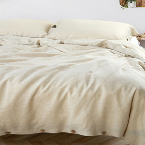 Japanese Style Bamboo Linen <b>Bedding</b> Set 2.0m Breathable Four Piece Solid Color Home Textile - Product Image 4