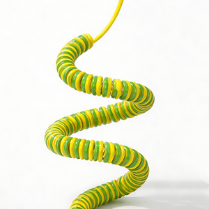 Câble hélicoïdal jaune-vert PUR/PU/TPU 0,5/0,75/1 <span class=keywords><strong>MM</strong></span>² – Fil de terre bicolore 1 conducteur en bobine - Product Image 2