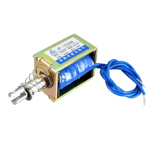 JF-1039B DC 24V 25N 10 mét đột quỵ kéo đẩy loại mở khung solenoid châm điện chuyển động tuyến tính - Product Image 1